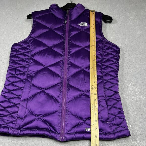 Vintage The North Face Puffer Vest Girls XL Womens Small Goose Down Nuptse 550 - Picture 7 of 12